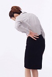 手稲の女性の腰痛の画像